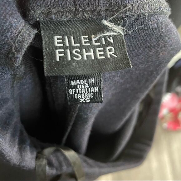 Eileen Fisher Navy Knit Career Work Stretch Pants - Picture 7 of 9